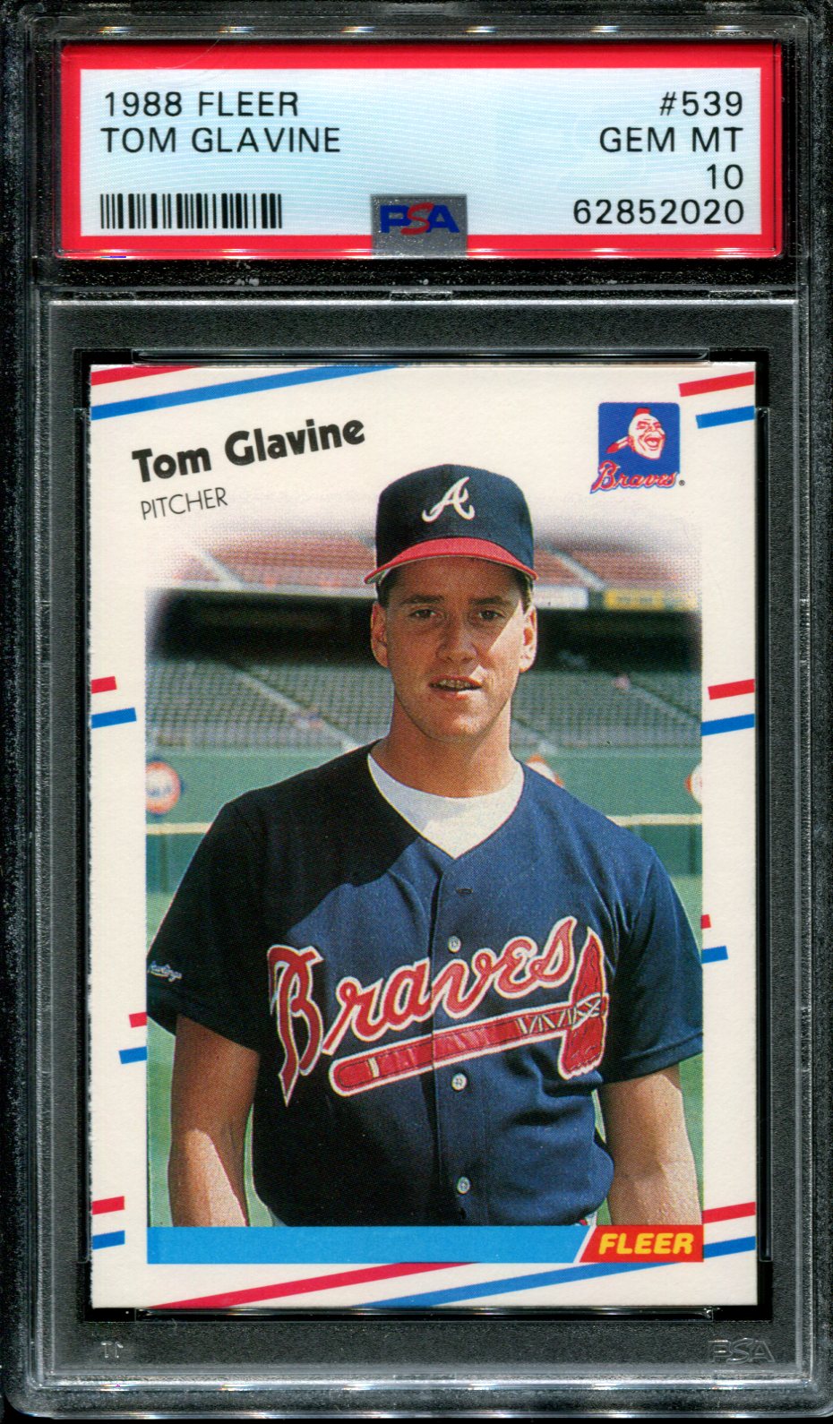1988 Fleer #539 Tom Glavine RC Braves Hof PSA 10 - Bild 17 von 42