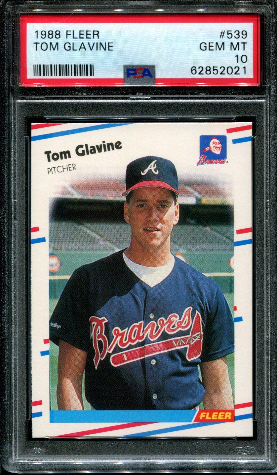 1988 Fleer #539 Tom Glavine RC Braves Hof PSA 10 - Bild 19 von 42