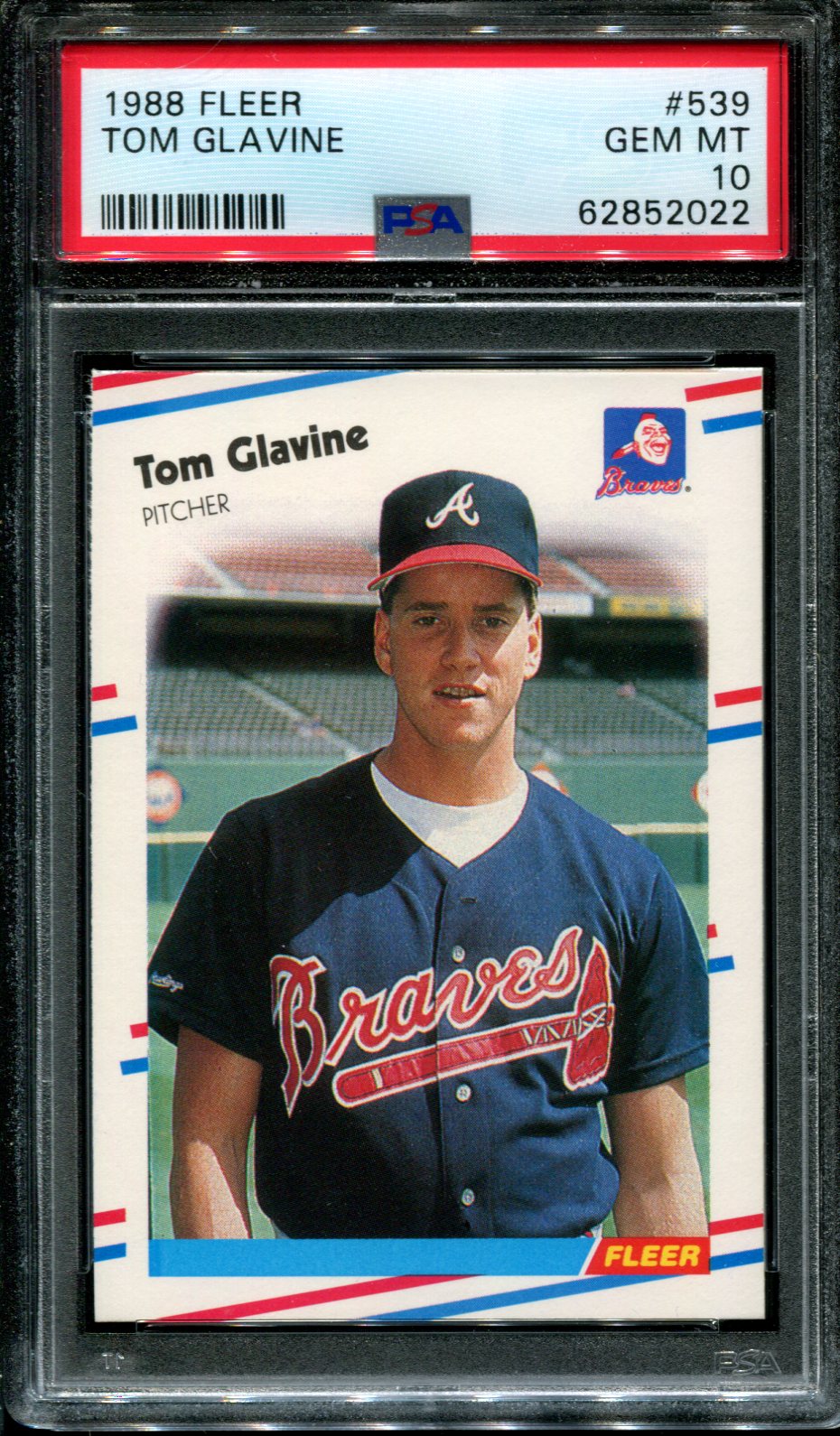 1988 Fleer #539 Tom Glavine RC Braves Hof PSA 10 - Bild 21 von 42