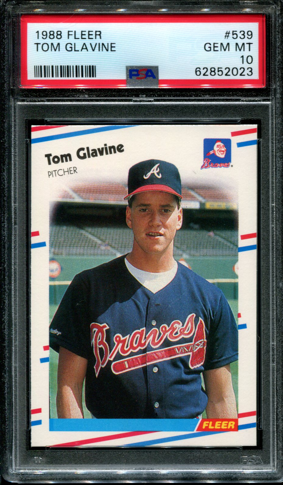 1988 Fleer #539 Tom Glavine RC Braves Hof PSA 10 - Bild 23 von 42