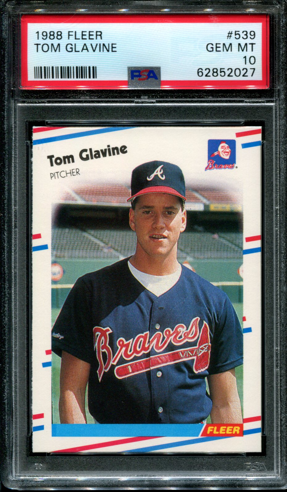 1988 Fleer #539 Tom Glavine RC Braves Hof PSA 10 - Bild 27 von 42