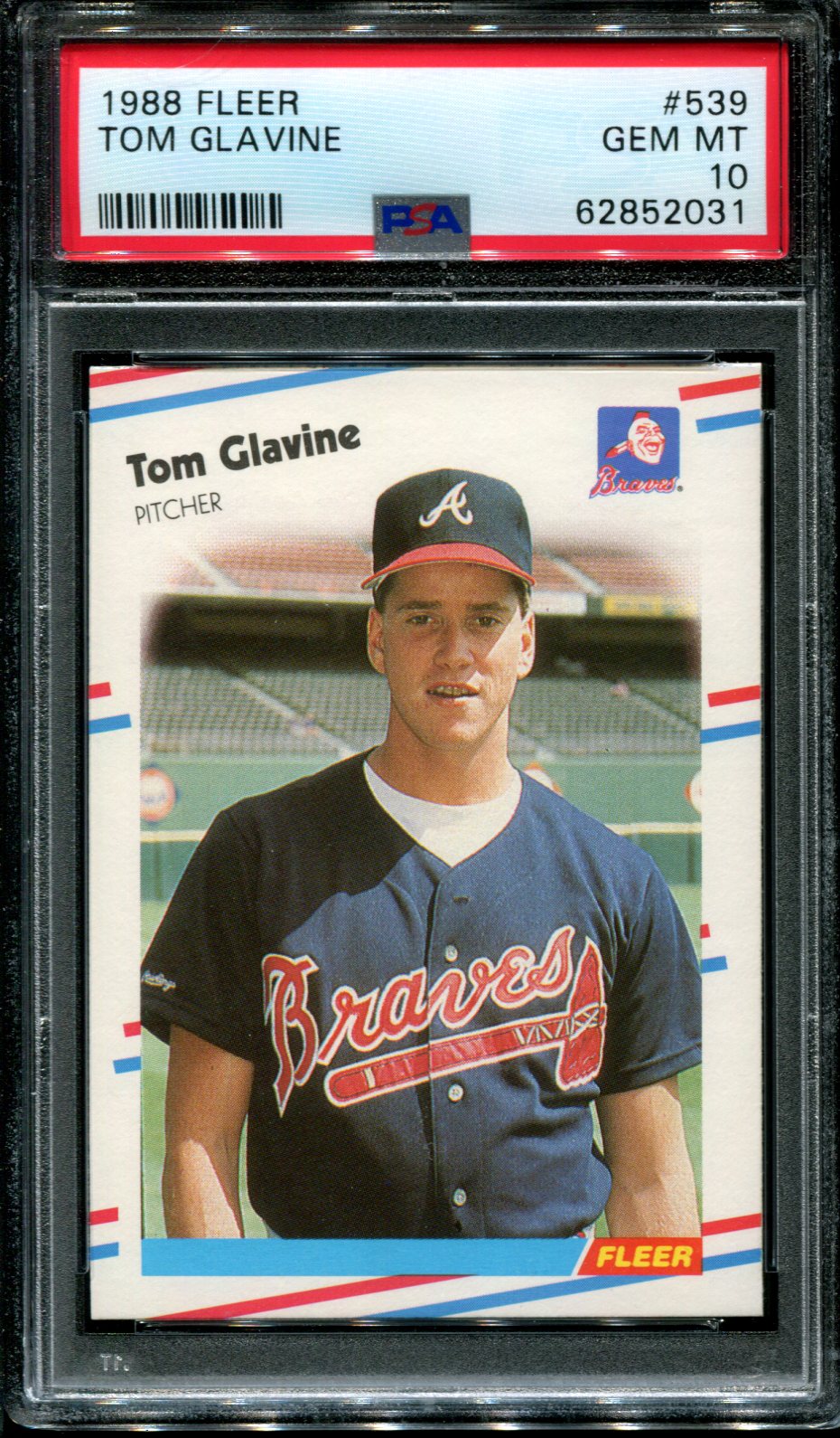 1988 Fleer #539 Tom Glavine RC Braves Hof PSA 10 - Bild 31 von 42