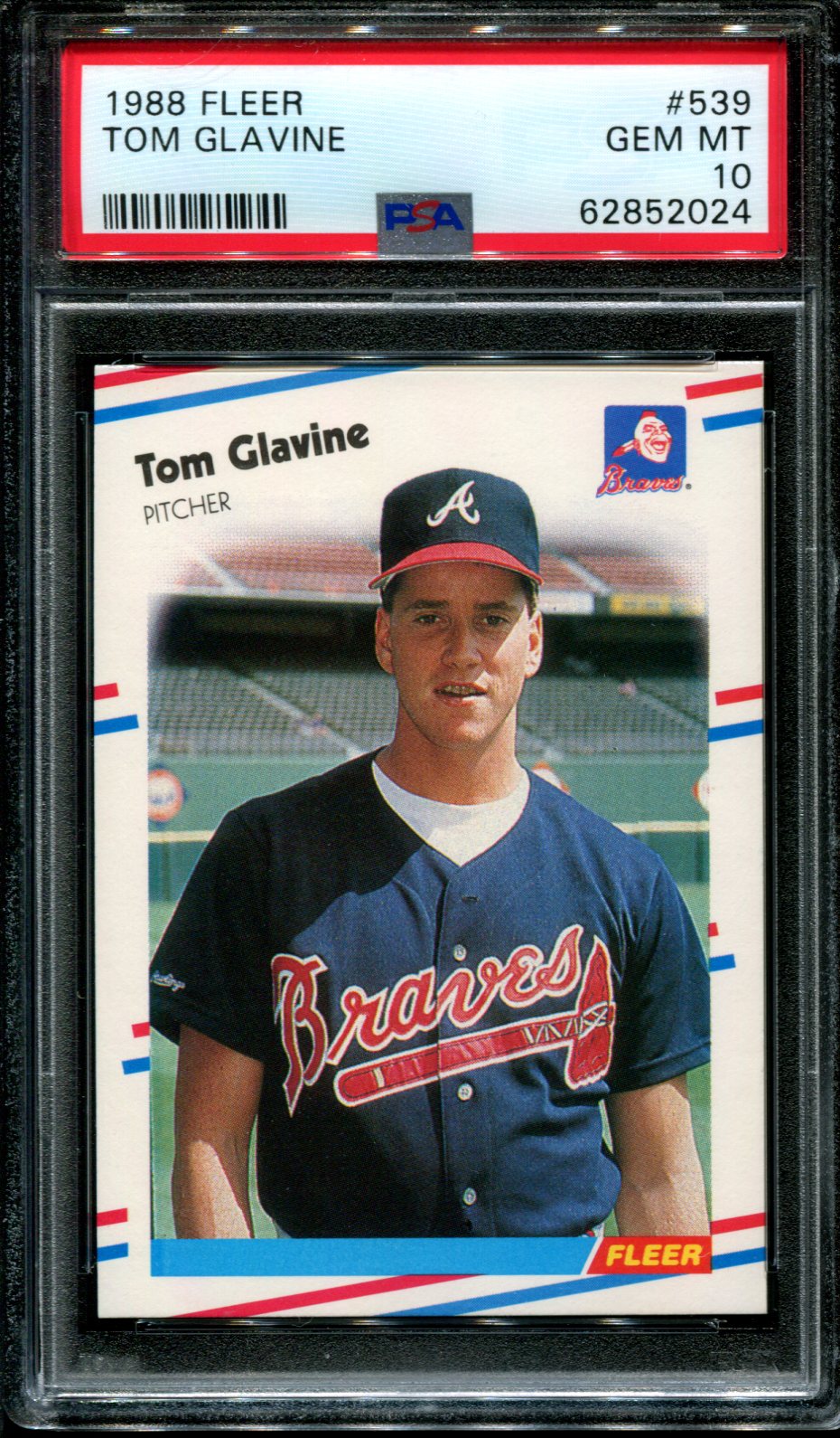 1988 Fleer #539 Tom Glavine RC Braves Hof PSA 10 - Bild 33 von 42