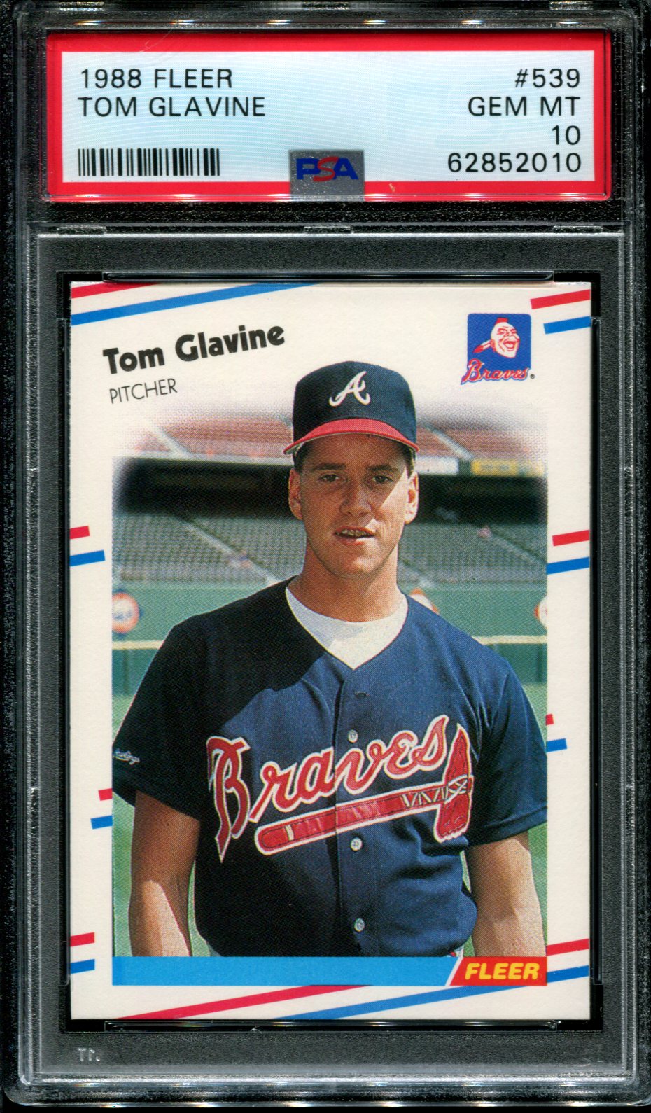 1988 Fleer #539 Tom Glavine RC Braves Hof PSA 10 - Bild 39 von 42